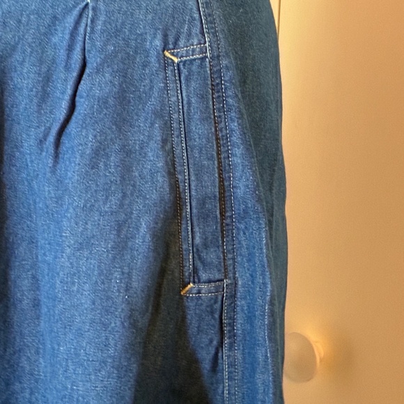 Vintage 1970-80 Koret Blue Denim Skirt Size 10 Unique Button Front Maxi Skirt - Picture 4 of 8
